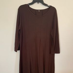 Brown swing dress soft and comfy